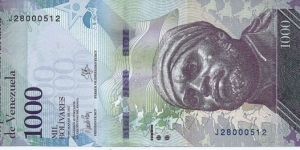1.000 Bolívares - pk 95b Banknote