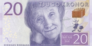 Sweden 20 kronor 2015 Banknote