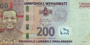 Swaziland 2017 200 Emalangeni. Banknote