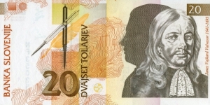 20 - Slovenian tolar Banknote