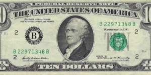 USA 10 Dollars
1969
Federal Reserve Note Banknote