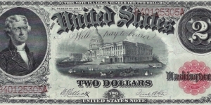 USA 2 Dollars
1917
United States Note Banknote