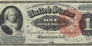 USA 1 Dollar
1886
Silver Certificate Banknote