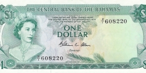 BAHAMAS 1 Dollar
1974 Banknote