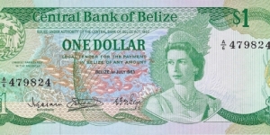 BELIZE 1 Dollar
1983 Banknote