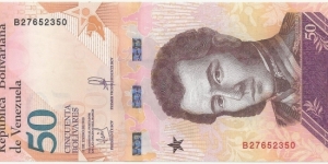 Venezuela-BN 50 Bolivares 2018 Banknote