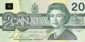 CANADA 20 Dollars
1991 Banknote