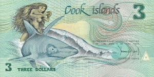 COOK ISLANDS 3 Dollars
1987 Banknote