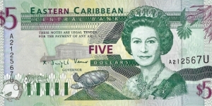 EAST CARIBBEAN STATES
5 Dollars
1994 Banknote
