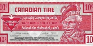 CANADIAN TIRE CORPORATION
10 Cents
2001 Banknote