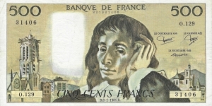 FRANCE 500 Francs
1981 Banknote