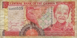 GAMBIA 5 Dalasis
2001 Banknote