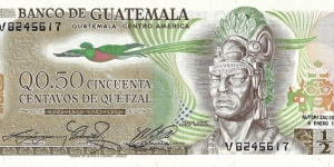 GUATEMALA 50 Centavos
1982 Banknote