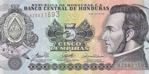 HONDURAS 5 Lempiras
2006 Banknote