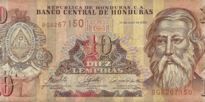 HONDURAS 10 Lempiras
2006 Banknote