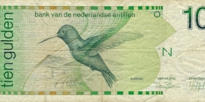 NETHERLANDS ANTILLES
10 Gulden
1986 Banknote