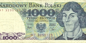 POLAND 1000 Zlotych
1982 Banknote