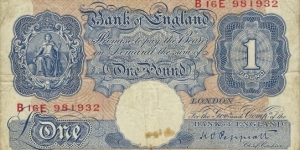 UNITED KINGDOM
1 Pound 1940 Banknote