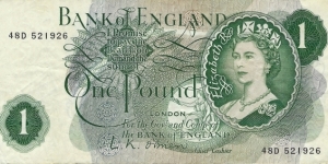 UNITED KINGDOM
1 Pound 1960 Banknote