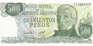 500 $L - Argentine peso ley Banknote