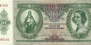 10 P - Hungarian pengő Banknote