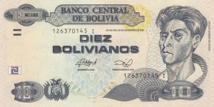 
10 Bs. - Bolivian boliviano

Serie I Banknote