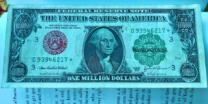 1 million dollars silver certificate  Banknote