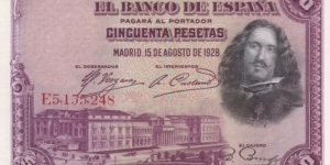 50 Pta - Spanish peseta Banknote