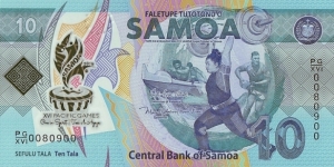 Western Samoa 2019 10 Tala.

16th. Pacific Games. Banknote