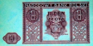 Poland 1 Złoty 1946.
Designed by Ryszard Kleczewski. 152.000.000 pcs. Banknote