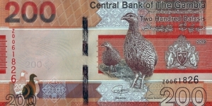 The Gambia 2019 200 Dalasis.

Replacement note. Banknote