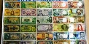 POSTER COLOMBIA BANKNOTES FRO SALE Banknote