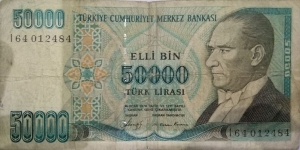 50000 lire Banknote