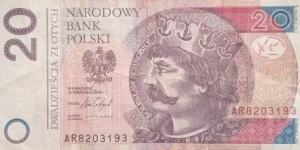 Poland 20 Złotych
AR 8203193 Banknote
