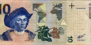 P-148a 10 Colones Banknote