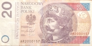 Poland 20 Złotych
AR 2000157 Banknote