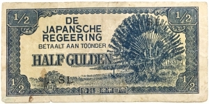 1/2 Gulden(Dutch East Indies under Japanese Occupation 1942)  Banknote