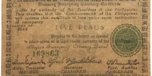 5 Pesos (Negros Emergency Currency Board 1944) Banknote