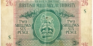 2 Shillings & 6 Pence (British Military Authority-1943) Banknote
