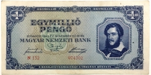 1.000.000 Pengo Banknote