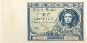5 Zlotych Banknote