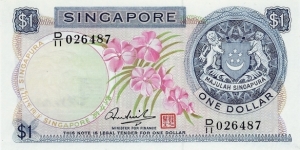 SINGAPORE 1 Dollar 1972 Banknote