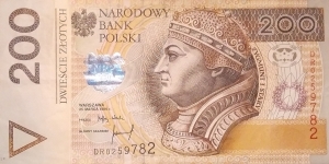 Poland 200 Złotych
DR 0259782 Banknote
