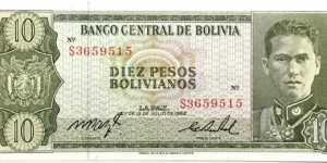 10 Pesos Bolivianos / 10.000 Bolivianos Banknote