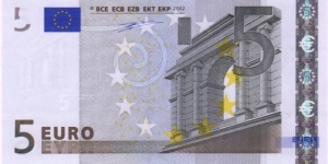 P-1x 5 Euro Banknote