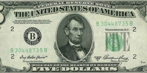 1950 $5 Banknote