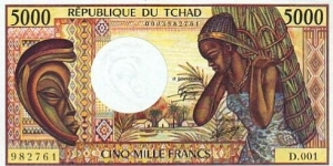5000 Francs  Banknote