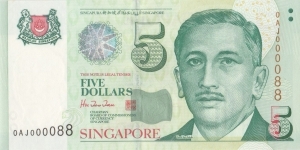 Singapore 5$ 1999 Banknote