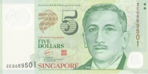 Singapore 5$ 2006-2019 Banknote