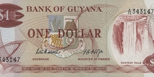 Guyana 1 Dollar
(1966-1992) Banknote